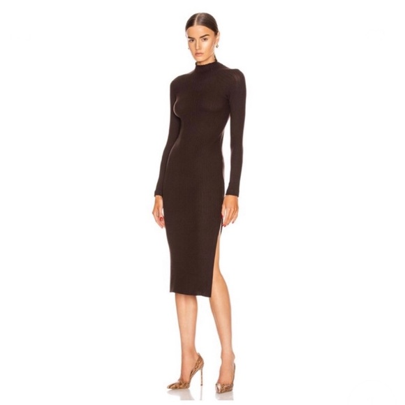 enza costa terry knit cardigan dress | Dresses | Enza Costa Ribbed Mock Neck Midi dress